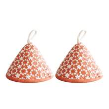 1pc/2pcs Set Of Cute Triangular Floral Embroidered Pot Holders, Heat Resistant For Cooking Pots, Pans, Skillets, Thickened Insulation With Hanging Loop