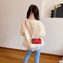 Girls' Solid Stone Pattern Shoulder Bag Crossbody Mini Purse - A - View 13