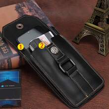 1pc Men's Simple Fashion Waist Bag, Leather Belt Hanging Fanny Pack, Pouch For Mobile Phone, Ideal For Walking, Cycling, And Gym Workouts - Multicolor - View 6