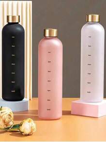 1pc 1000ml Frosted Water Bottle,Portable Leakproof Sports Water Cup,Suitable For Outdoor Camping,Driving,Cycling Back To School