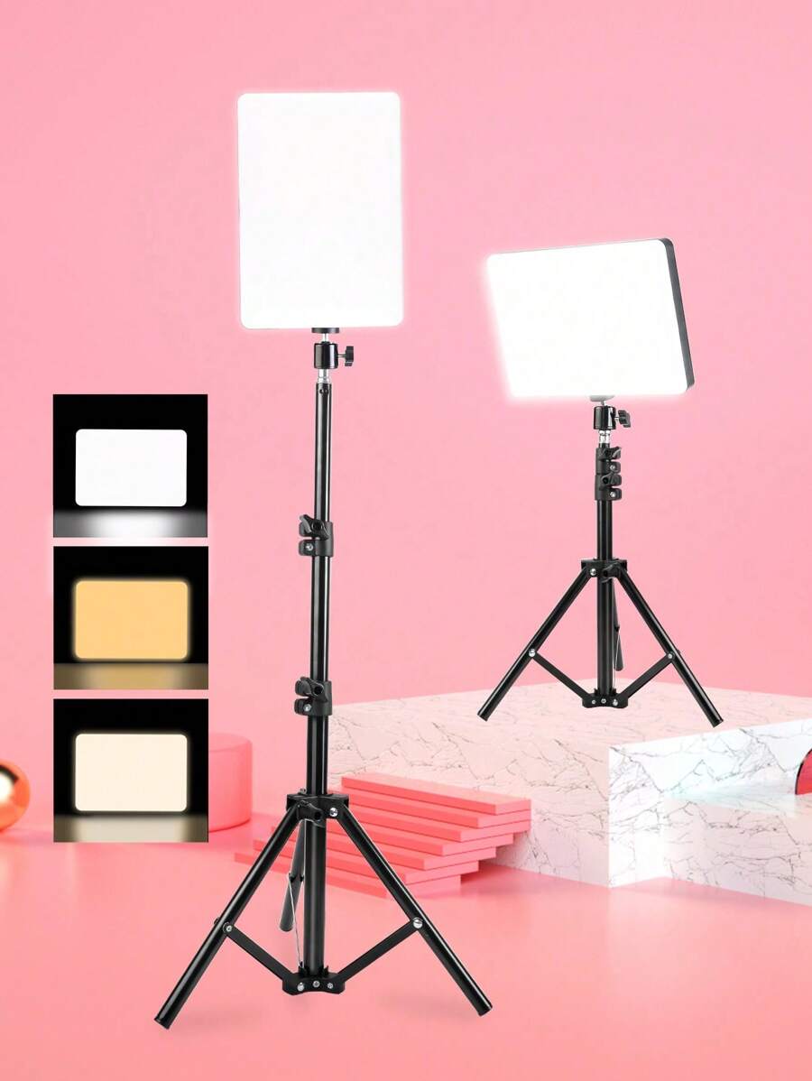 手机外置闪光灯和自拍灯 LED 灯带灵活三脚架和手机支架，适用于 iPhone Android 手机，相机无需电池，122 种颜色模式自拍环形灯适用于摄影和视频录制、照片自拍视频录制缩放会议、手持自拍、户外活动、采访、直播、视频博客