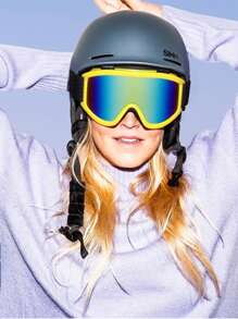 1 pereche de ochelari unisex cu ramă mare pentru PC, ochelari sport cu lentile de vedere nocturnă, ochelari de schi casual cu acoperire oglindită, potriviți pentru purtarea peste ochelari de vedere cu prescripție medicală, pentru schi, motociclete, curse off-road și sporturi în aer liber