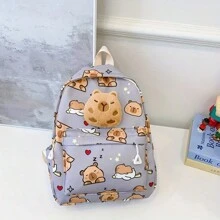 Fashionable Backpack, New Youth Shoulder Bag, Capybara Men's And Women's Casual Small Book Bag, Adjustable Shoulder Strap, Travel Back To School Gift