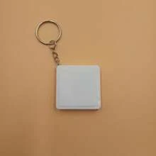 1pc Custom Keychain Steel Tape Measure, 1M Square Mini Retractable Ruler, Printed Logo Gift Ruler - Multicolor - View 8