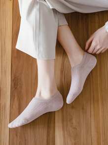 Random 5 Pairs Women Spring & Summer Solid Color Dopamine Simple Versatile Colorful Fashion Low-Cut Invisible Socks - Multicolor - View 9