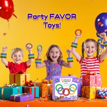 5 件装烦躁纹理手链 - 硅胶纹理手链、硅胶纹理减压玩具、彩色酷炫玩具（形状和颜色细节随机） - 彩色 - 查看 3