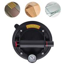 YUNRUX 8'' Vacuum Suction Lifter Rubber Suction Cup Glass Tile With Visual Dial Vacuum Lifter Suction Lifter Glass Suction Cup Glass Lifter 180kg Glass Tile Lifter Handle - Black - View 1