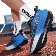 أحذية تدريب رياضية للرجال لامتحان التربية البدنية بالمرحلة المتوسطة موديل 2025، مضادة للانزلاق، خفيفة الوزن، ماصة للصدمات، وبطانة كربونية رياضية - الأسود - مشاهدة 5