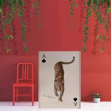 1pc Leopard A Lucky You Wall Art Canvas Schilderij Canvas Poster Muurschildering Is Geschikt Voor Slaapkamer, Muurschildering Kantoor, En Woonkamer Decoratie, Dat Wil Zeggen, Hangende Cadeau Creatieve Posters Zijn Geschikt Voor Thuis En Kantoor Decoratie