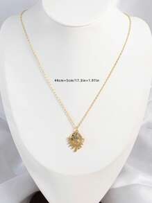 奢华创意魅力彩色方晶锆石邪眼吊坠项链珠宝新奇礼品配件适合女性多功能日常佩戴配件礼物