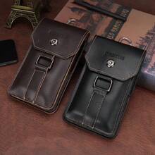 1pc Men's Simple Fashion Waist Bag, Leather Belt Hanging Fanny Pack, Pouch For Mobile Phone, Ideal For Walking, Cycling, And Gym Workouts - Multicolor - View 5