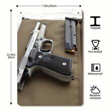 1pc Vintage Beretta 92FS Pistol Metal Sign,Funny Metal Poster ,2D Flat Printing Multipurpose Metal Decor With Pre-Drilled Holes For Easy Hanging, Room Decor,Home Decor,Kitchen Decor,Office Decor,Garden Decor,Outdoor Decor,Bedroom Decor, Living Room Decor, Cafe Decor, Restaurant Decor, Garage Decor, Bar Decor