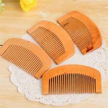 Compact Pocket Hair Brush, Wooden Massage Scalp Comb, Portable