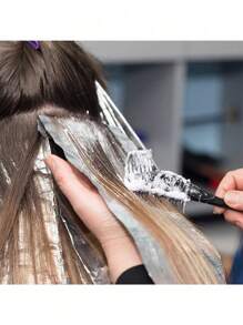 1 卷染发锡箔烫发套装理发披肩美发剪刀造型器理发剪刀理发披肩锡箔美甲工具美甲工具白色，美发工具，美发产品和理发沙龙美容旅行必需品配件 - 白色 - 查看 3