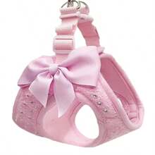 Small Diamond Dration Soft Breathable Dog Chest Harness Vest Harness For Dogs Pets Collar Pets Chest Strap Leash Three Size