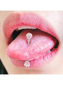 AVYRING 12Pcs Tongue Bars Nipple Piercing 14G Stainless Steel 14mm Straight Barbell Body Piercing Jewelry - Multicolor - View 2