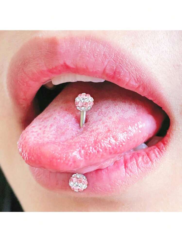 AVYRING 12 件舌棒乳头穿孔 14G 不锈钢 14 毫米直杠铃身体穿孔首饰 - 彩色 - 查看 2