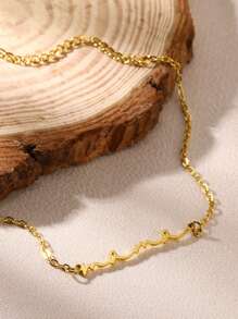 1 szt. Eleganckie bransoletki z kokardą wstążkową dla kobiet, urocze, ze stali nierdzewnej, w kolorze złotym, romantyczna biżuteria dla par - Serce - Zobacz 9