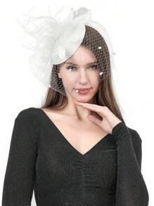 YBYR Fascinators Hats 20s 50s Hat Pillbox Hat The Jockey Club Tea Party Headwear With Veil For Girls And Women Halloween