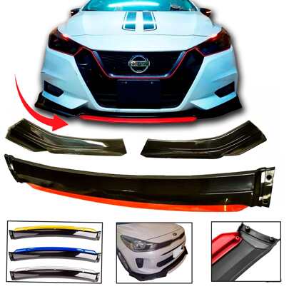 Vmingo Filo Facia Lip Embellecedor Parachoques Splitter Frontal Delantero Universal Deportivo Auto Carrocería Aleron Palasso C I V I C
