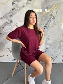 Women Two-Piece Outfits - Red - View 3