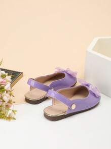 女童春季闭趾凉拖鞋，时尚可爱公主风平底户外拖鞋，儿童鞋 - 淡紫色 - 查看 6