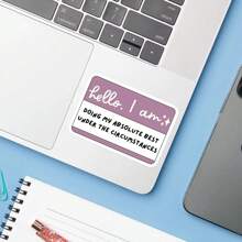 1 PIEZA Pegatina "Haciendo mi mejor esfuerzo" - Pegatina linda y divertida para botella de agua para aliviar el estrés, apoyo a la ansiedad y salud mental | Pegatina de vinilo resistente al agua para diarios, portátiles y talla grande | Frase motivadora para el autocuidado y la energía positiva - Multicolor - Ver 5
