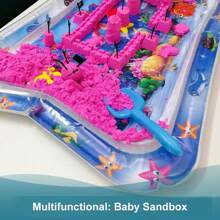 Lyntimo 1 pieza Alfombra inflable de juego para tiempo de barriga de bebé, juguete de desarrollo para bebés - pulpo - Ver 7