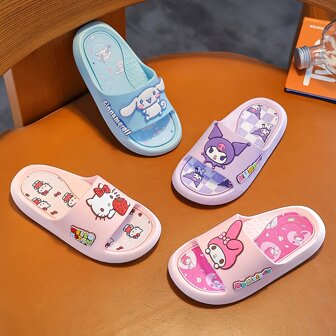 Sanrio 1pc/Sanrio Melody Children's Sandals For Summer Girls Indoor Bathing Non-Slip Baby Home Boys Flip Flops