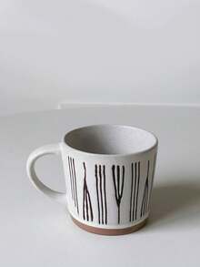 1pc Handmade Japanese-Style Vintage Ceramic Coffee Mug, High-Quality Oatmeal Breakfast Cup, Home Water Cup