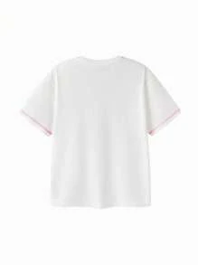 Balabala Girls' Short-Sleeve T-Shirt, 2025 Summer Quick-Dry Top - Original White - View 2