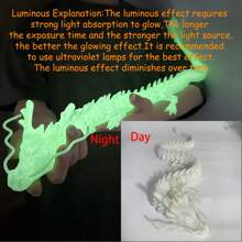 23.6 英寸 / 60 厘米大型 3D 打印龙模型、飞龙装饰、桌面装饰、圣诞节情人节复活节礼物 3D 人物、铰接龙、3D 打印大龙、3D 打印水晶龙、3D 打印龙与蛋、水晶人物、蛋龙、3D 打印物品、3D 打印、龙、3D 打印、3D 打印龙