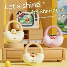 CRAYON SHINCHAN Luz nocturna original de silicona suave con diseño de Crayon Shin-Chan, luz ambiental recargable con 3 niveles de brillo ajustables, ideal como regalo para estudiantes, niños y niñas, decoración para dormitorio