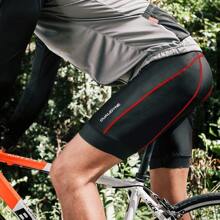 Men's Cycling Bike Shorts 3D Padded Bicycle Riding Bike Biking Pants Cycle Shorts - 黑+紅 - 查看 2
