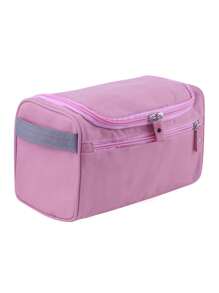1 geantă de toaletă de călătorie suspendată, fabricată din țesătură de nailon impermeabilă de înaltă calitate, cu fermoar premium, cârlige integrate, compactă și ușoară, potrivită pentru geantă de machiaj, geantă de ras pentru bărbați, organizator de cosmetice pentru femei, geantă de duș, geantă de depozitare pentru baie, geantă de ras, pachet convenabil, geantă de călătorie, kit de igienă etc. Genți de machiaj Organizator de machiaj Organizator de machiaj Depozitare machiaj Rechizite școlare