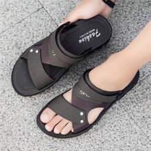 2025 New Thick Sole Plus Size Sandals, Summer Breathable Beach Slippers Casual Dual-Use, Comfortable Lightweight Waterproof Non-Slip Soft Bottom Driving Beach Shoes For Young And Middle-Aged