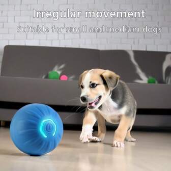 1pc With Sea Urchin Cover Medium/Small Dog Self-Playing Toy Ball, Gravity Jump Ball, Electric Walking Dog/Cat Toy Funny Interactive Pet Toy