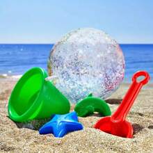 Pelotas inflables, lentejuelas transparentes de PVC, pelotas inflables de rayas de colores, adecuadas para playas, jardines y fiestas acuáticas, pelotas inflables portátiles, pelotas de juguete para agua, accesorios para fotografías