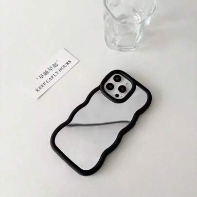 镜面 1 件糖果波浪丝滑光泽时尚手机壳兼容 16/Redmi Note 11 4G/Galaxy A55/Infinix Note 30/ Moto E30 防水防震防摔防刮