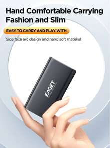 2TB externe SSD - bis zu 550MB/s - USB-C, USB 3.2 Gen 2x2 für PC, Fotografen, Kreativschaffende und Gaming, 1TB 512GB 256GB externe SSD