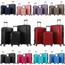 3 Piece Expandable Hard Shell Luggage Set With Spinner Wheels And TSA Lock For Enhanced Security And Convenience