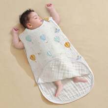 1pc Ultra Soft & Comfortable Baby Sleeping Bag, Summer Muslin Sleeveless Breathable Sleeping Bag, Children Anti-Kick Quilt, Suitable For Summer Air-Conditioned Room. A Perfect Gift For Baby Shower, Valentine's Day. - Sleeveless Vest Sleeping Bag - View 53