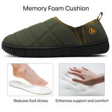 Festooning Mens Slippers Indoor/Outdoor Comfy House Shoes Slip On Memory Foam Slippers