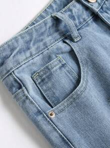 Men's Distressed Pocket Bermuda Denim Shorts, Casual