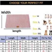 1pc Plush Thick & Enlarged Rectangular Pet Mat, Dog Bed, Cat Bed, Washable, Dirt-Resistant, Wear-Resistant, Soft & Comfortable, Suitable For Medium & Large Dogs And Cats, High-Quality Dog/Cat Bed, Multi-Season, Multiple Colors Available