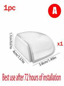 1/2/4/8/16件透明亚克力门挡，免打孔门碰门吸门挡防撞装置，自粘式透明门挡，墙面保护 - 彩色 - 查看 13