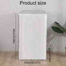 1 pieza Cubierta automática para lavadora con protector solar, cubierta impermeable para lavadora, cubierta antipolvo de poliéster para secadora, S/M/L/XL, para boda, Y2k, fiesta - Plata - Ver 2