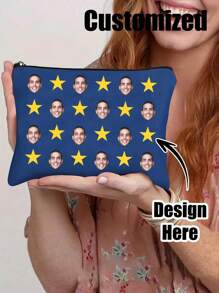 1 Túi đựng mỹ phẩm in hình theo yêu cầu, có thể in ảnh, tùy chỉnh ảnh bạn bè/gia đình/bản thân - Túi xách ảnh ghép cá nhân hóa - Quà tặng cho bạn gái/vợ, quà tặng ngày Valentine - Nhiều màu - Xem 10