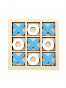 Juego de Tres en Raya de X y O de madera, juego de estrategia de tablero de mesa de 3 en raya