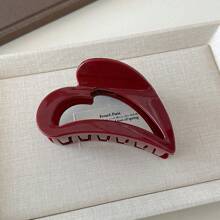 Thickened Luxurious Niche High-End French Style New Occipital Elegant Bun Maker Hair Clip, Heart Shaped Hair Claw Hair Accessory